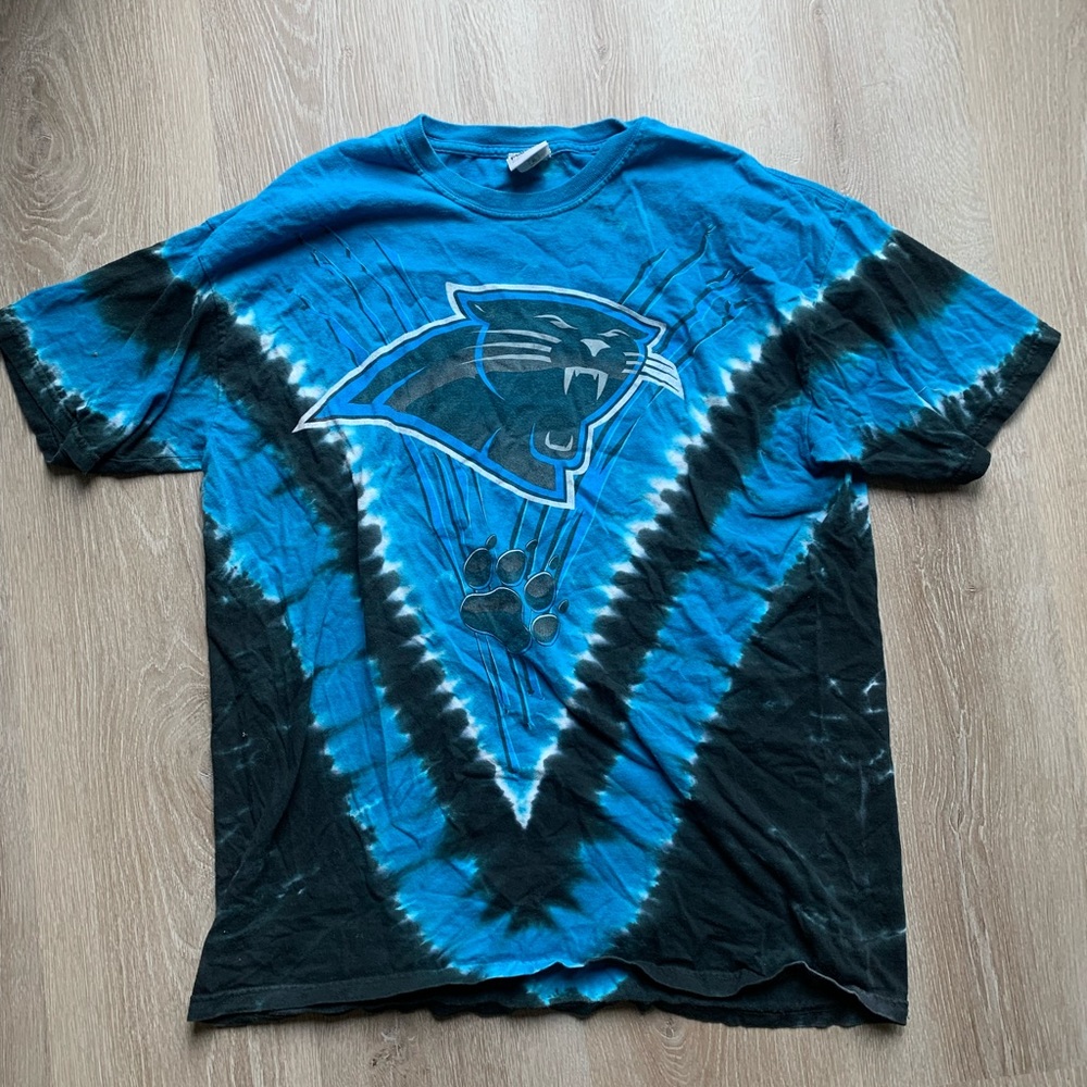 Majestic Carolina Panthers All Over Tie Dye Shirt